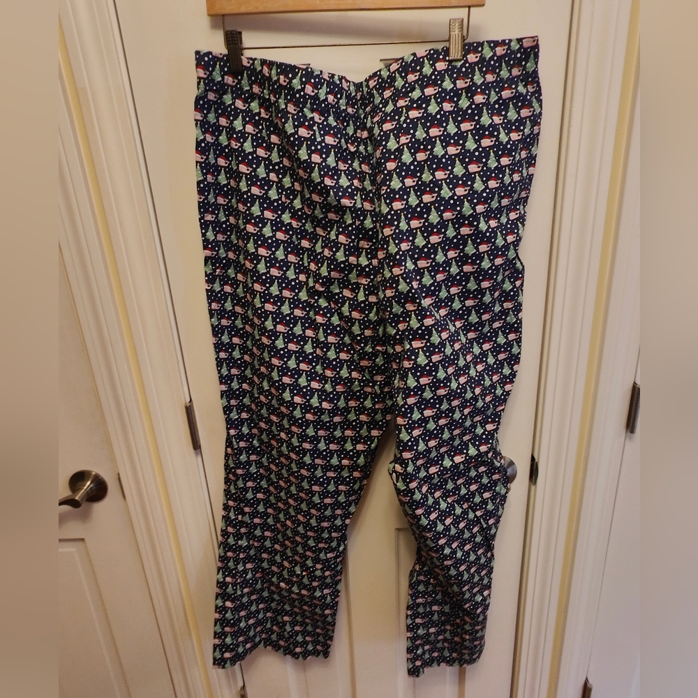 Men's XXLT Vineyard Vines Santa whale & tree Christmas lounge pajama pants